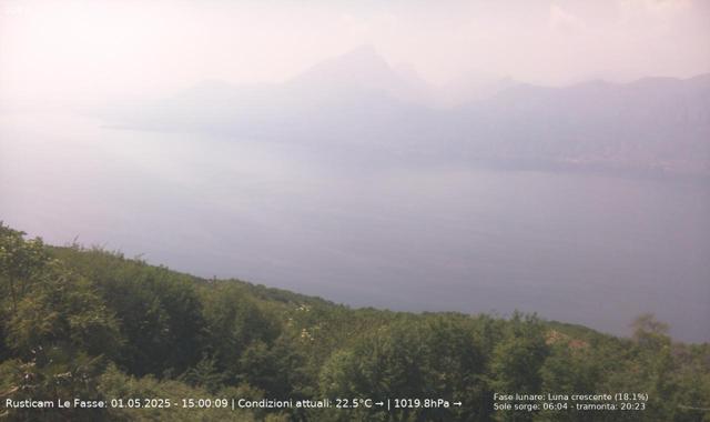 Webcam Le Fasse (San Zeno), Blick über den Gardasee